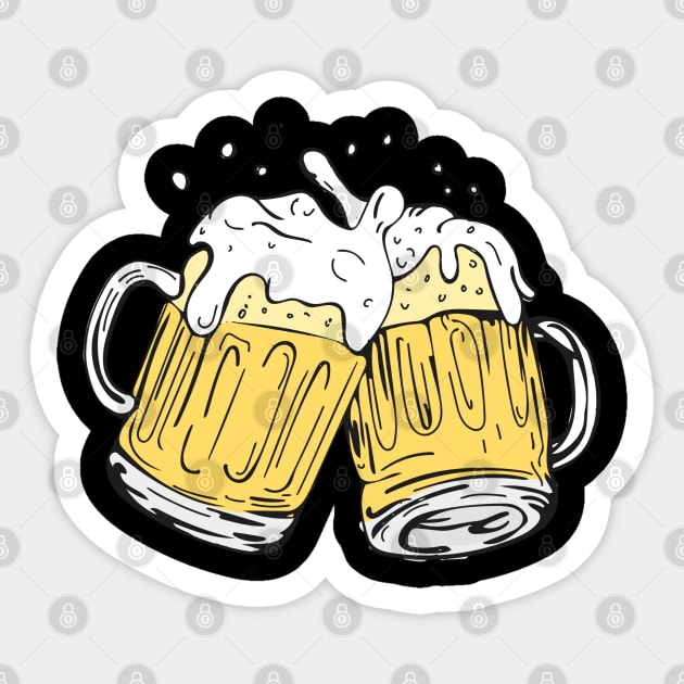 Cheers Beer Sticker by alexwestshop